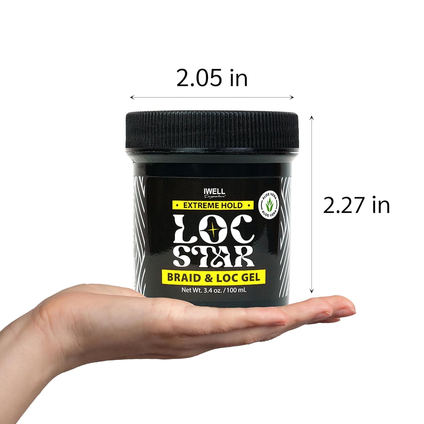 Braid & Loc Gel - Extreme Hold for Braids, Locs & Twists | 3.4 fl oz | Smooths Frizz & Tames Edges with Aloe Vera