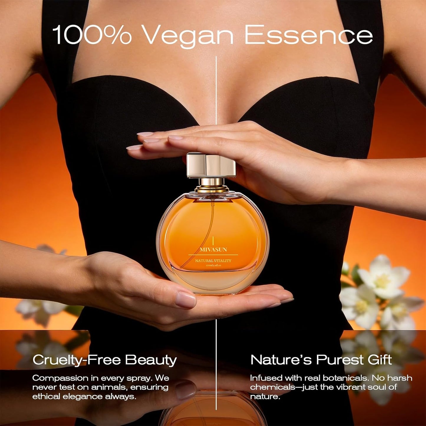 MivaSun Luxury Eau de Parfum - Long-Lasting Floral Fruity Fragrance for Women | 100ml/3.4 fl.oz, Elegant Date Night Scent