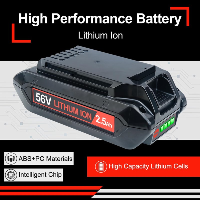 DTK Battery Replacment for Echo Eforce 56V 2.5Ah Battery 1 Pack