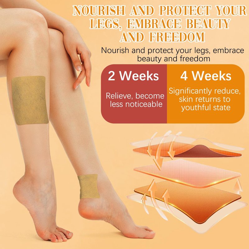 Turmeric Varicose Vein Patch - 48 PCS Natural Relief Treatment for Legs | Spider Vein Support