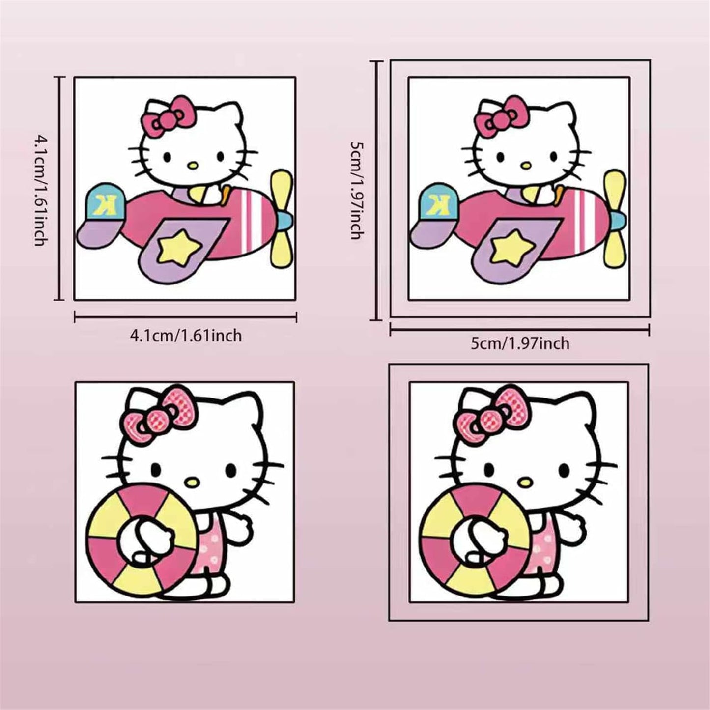 Hello Kitty Temporary Tattoos - Cute Cartoon Stickers for Kids | 20 Sheets for Birthday Parties & Rewards