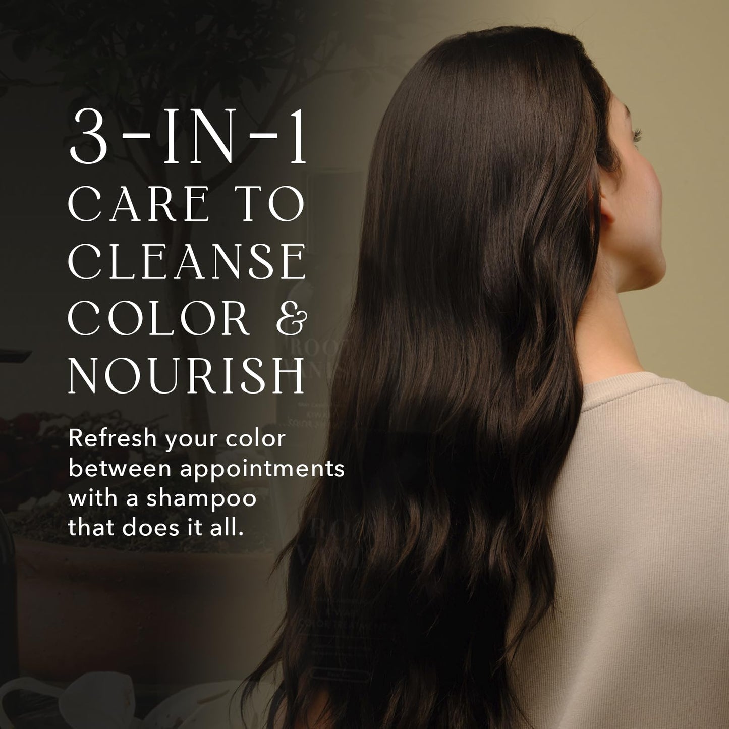 Kiwabi Hair Color Shampoo for Gray Coverage – Gradual, No Damage, Natural Hair Dye Shampoo for Gray Hair for Women & Men – Sulfate-Free & Ammonia-Free – Gentle on Hair & Scalp (Dark Brown)