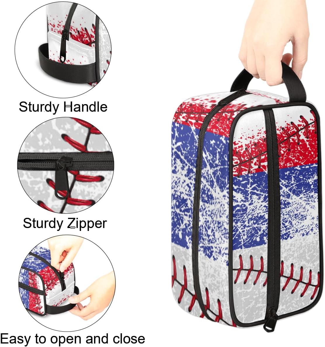 Boys Toiletry Bag - Vintage Baseball Waterproof Dopp Kit | Travel & Sports Essentials
