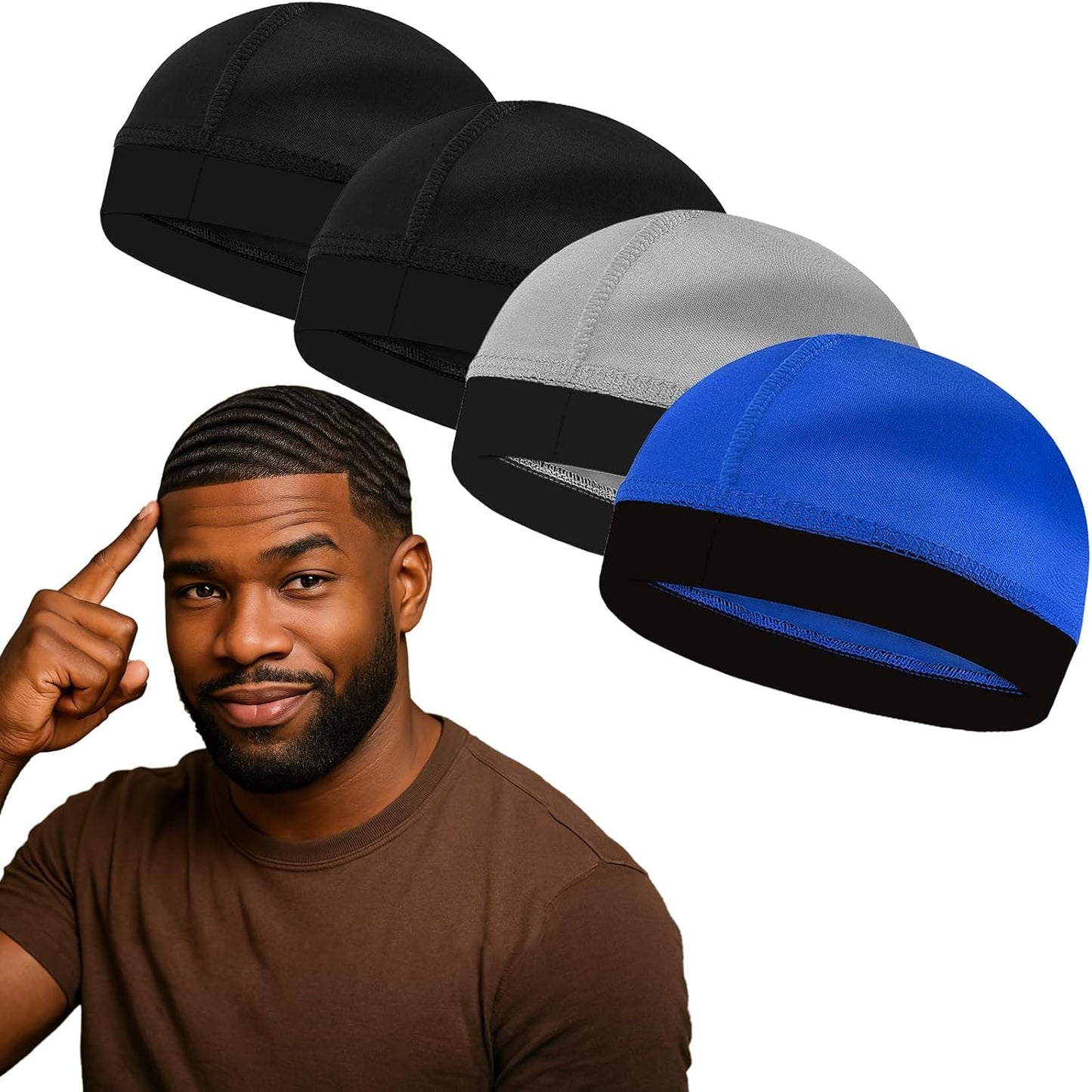 Wave Caps for Men - Premium Compression Durag for 360, 540, 720 Waves | Adjustable Fit