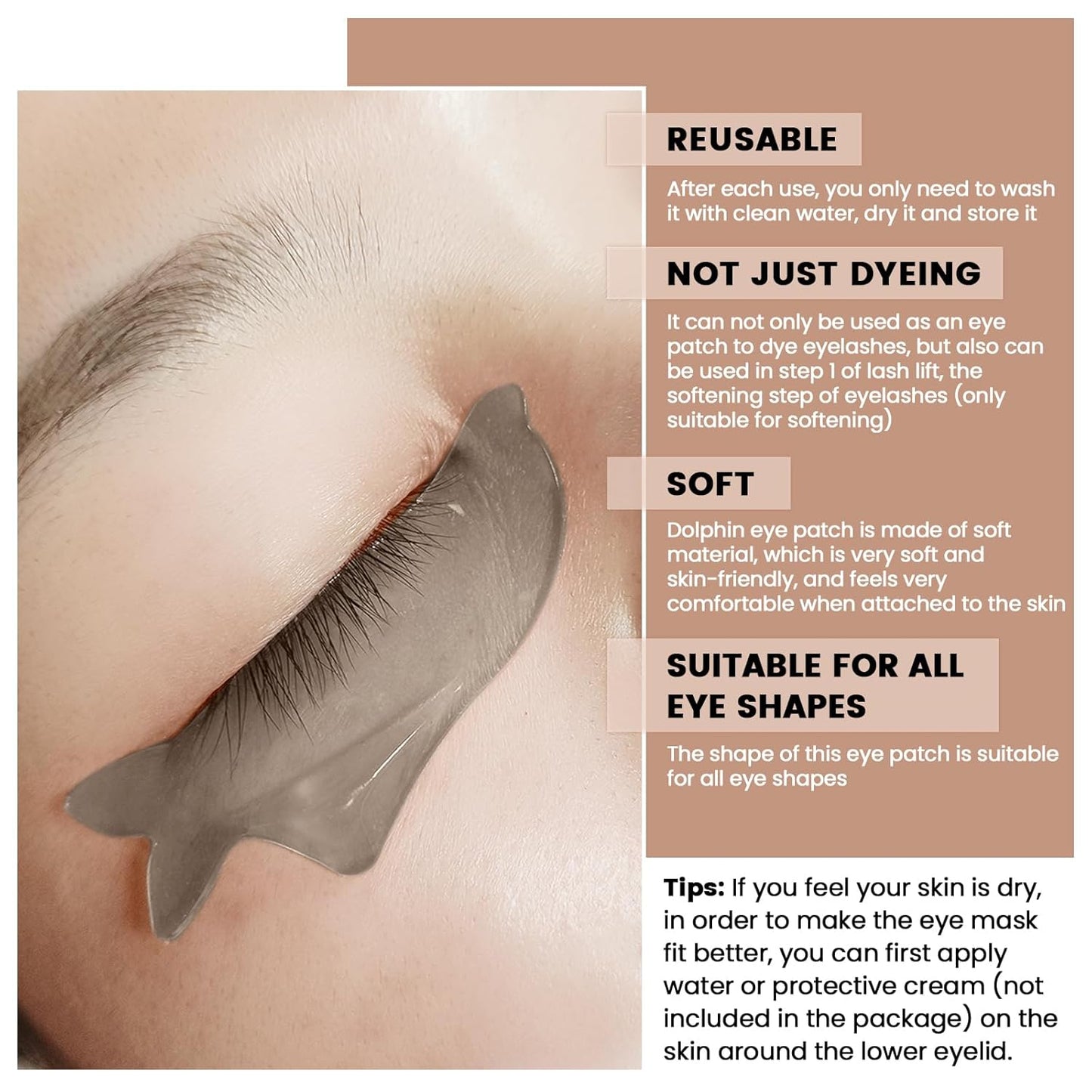 Libeauty Eyelash Color Kit - Instant Black Hair Dye with Reusable Eye Patches | DIY At Home or Salon