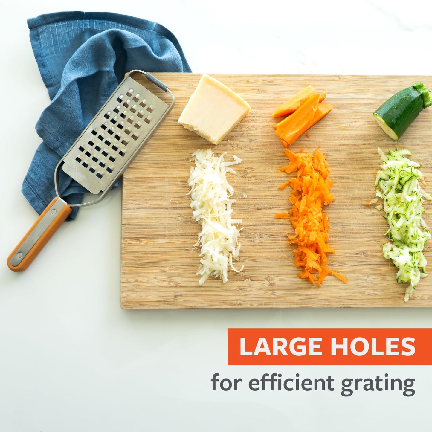 Full Circle Stainless Steel Catch-All Precision Fine Grater and Zester with Innovative Food Catcher, High Performance Zesting – Perfect for Parmesan, Garlic, Lemon, Fruit, Chocolate and Ginger, Dishwasher Safe