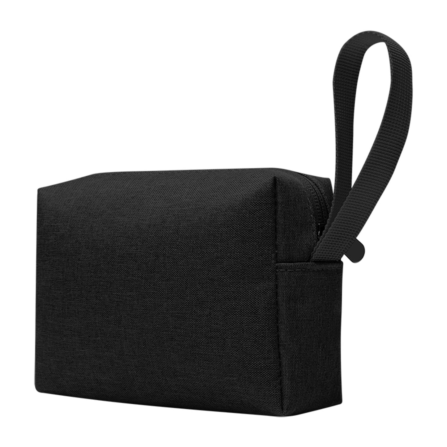Tmiulu Waterproof Cosmetic Bag for Women | Soft Travel Makeup & Toiletry Organizer, Large Portable Storage for Makeup Products, Tissues, Electronics, USB Cables| Nylon, Durable & Stylish (Large-Black)