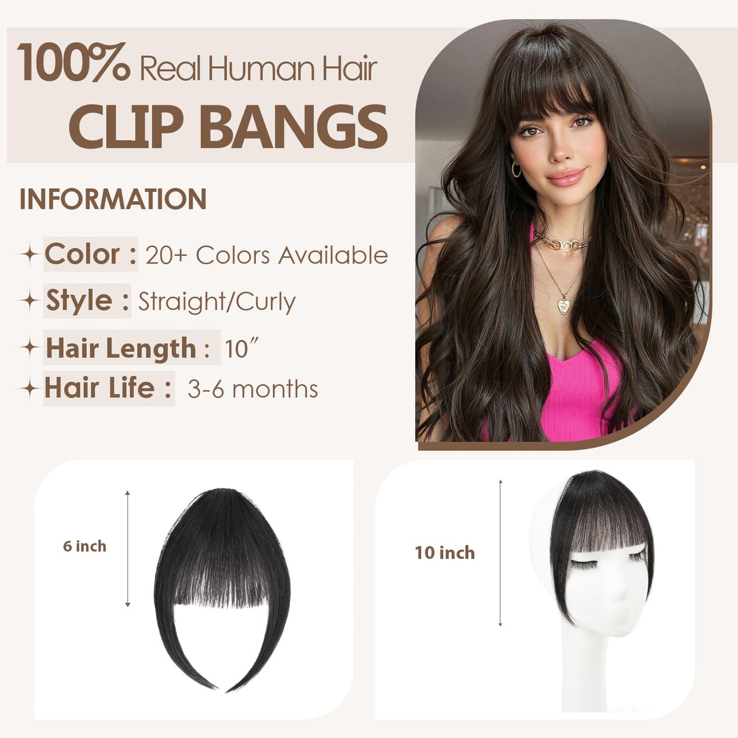 KISANOF Hair Bangs Clip in Human Hair Bleach Blonde Soft Layered Fake Bangs with Feathered Fringe Hairpieces for Women Curved Bangs for Daily Wear & Halloween