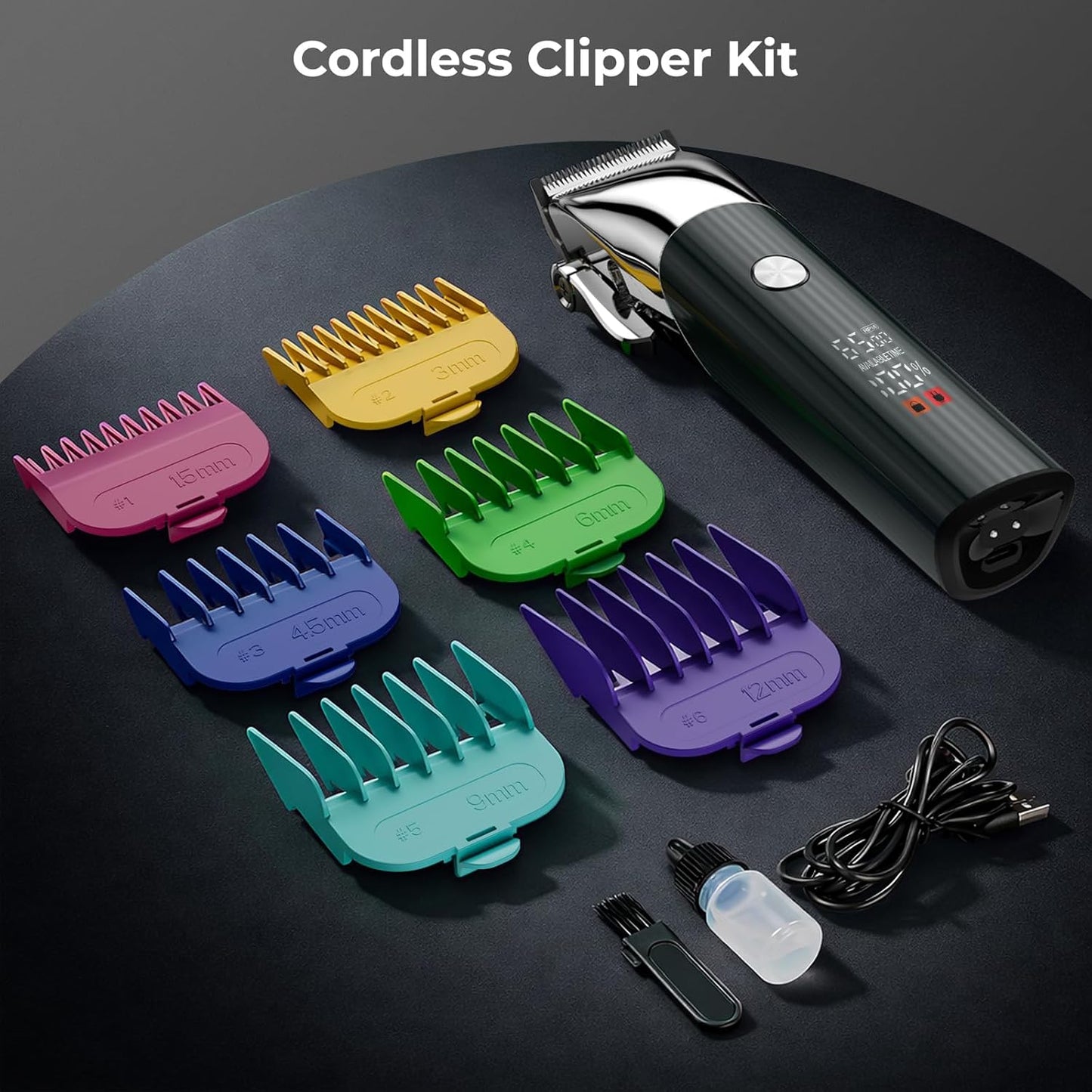 Hair Clippers for Men - Cordless Grooming Set with Clipper & Trimmer | Easy Home Haircut Kit for Beginners