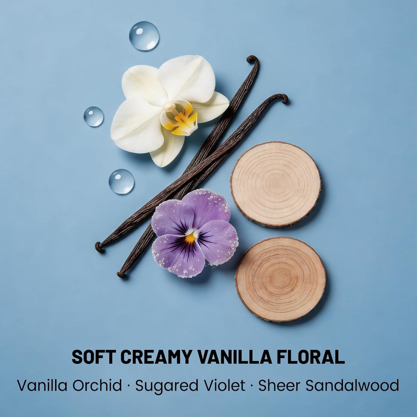 Vanilla Orchid Body & Hair Mist - Alcohol-Free Vegan Perfume Spray with Sugared Violet & Sandalwood | 3 oz