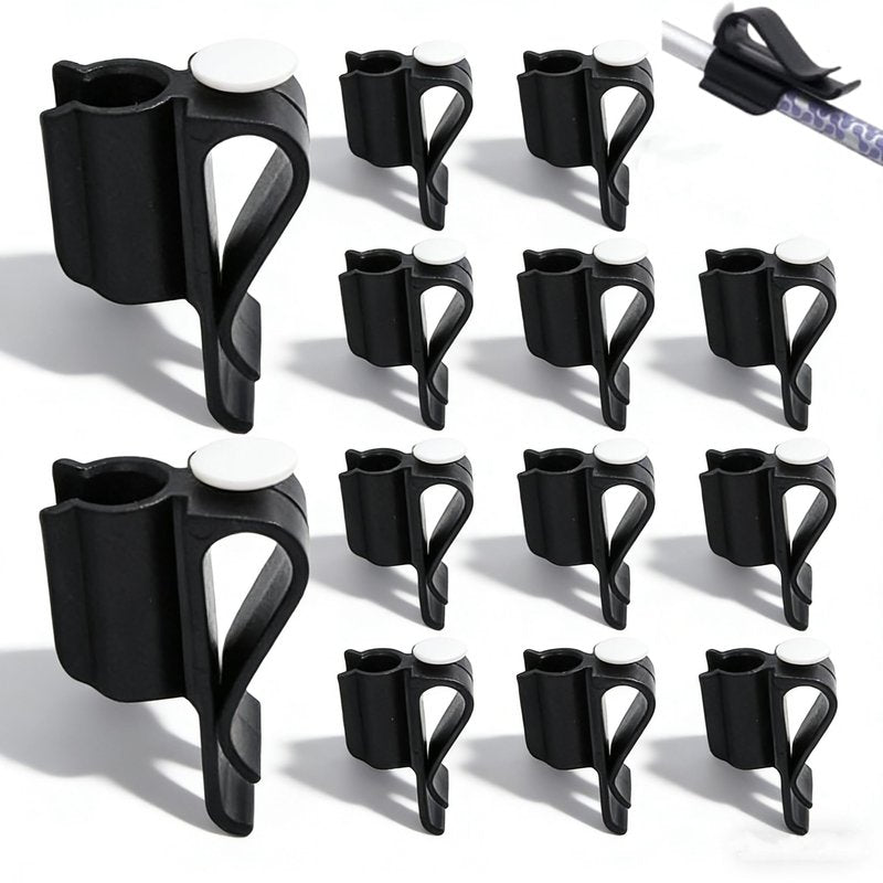 POPETPOP Golf Club Bag Clips On: 14 Pack Plastic Putter Clamp Holder Organizer - Durable Golf Accessories for Men Women Golfer (Black)