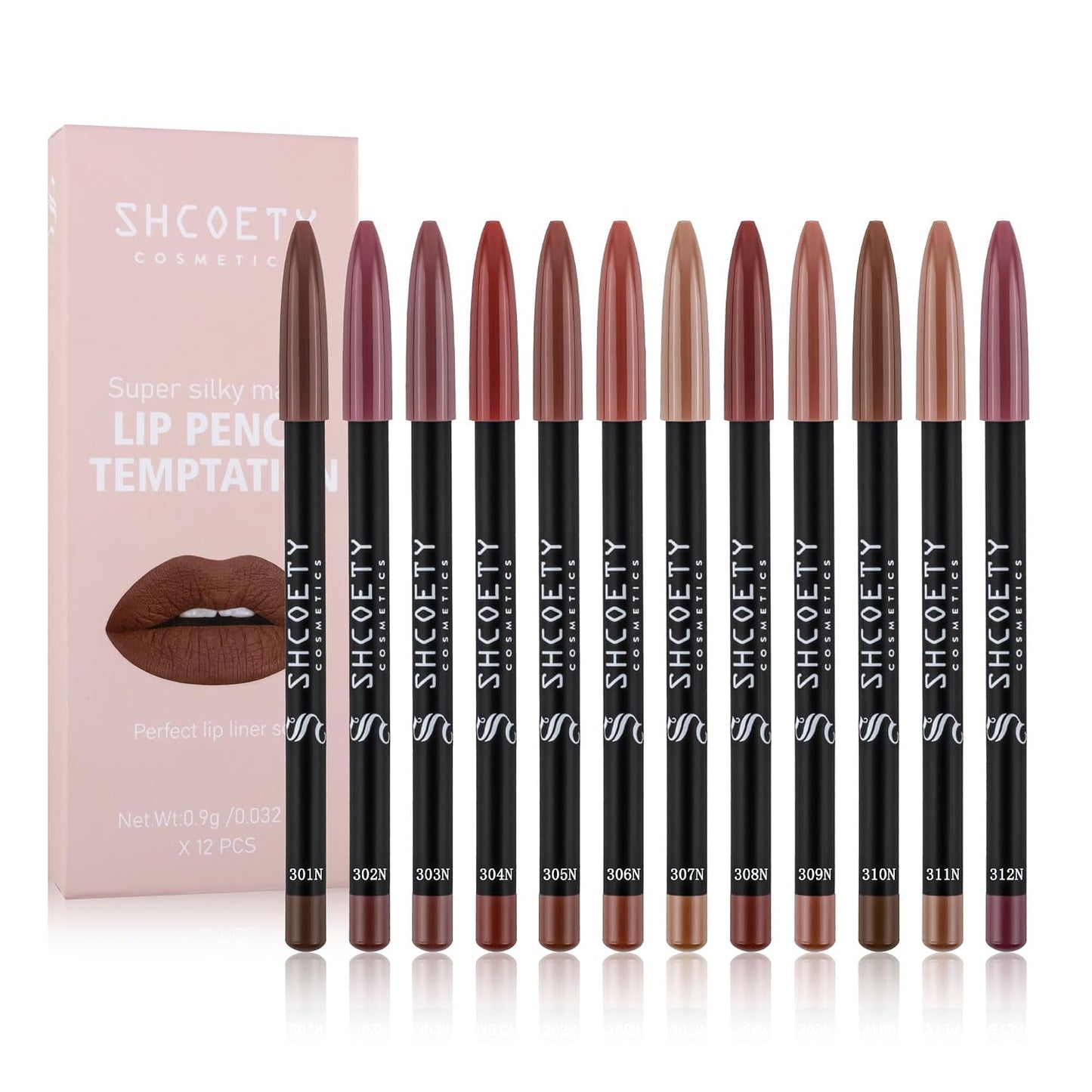 Matte Lip Liner Set - 36 Pcs Waterproof Longwear Lip Pencils | Smooth, High Pigmented Natural Makeup