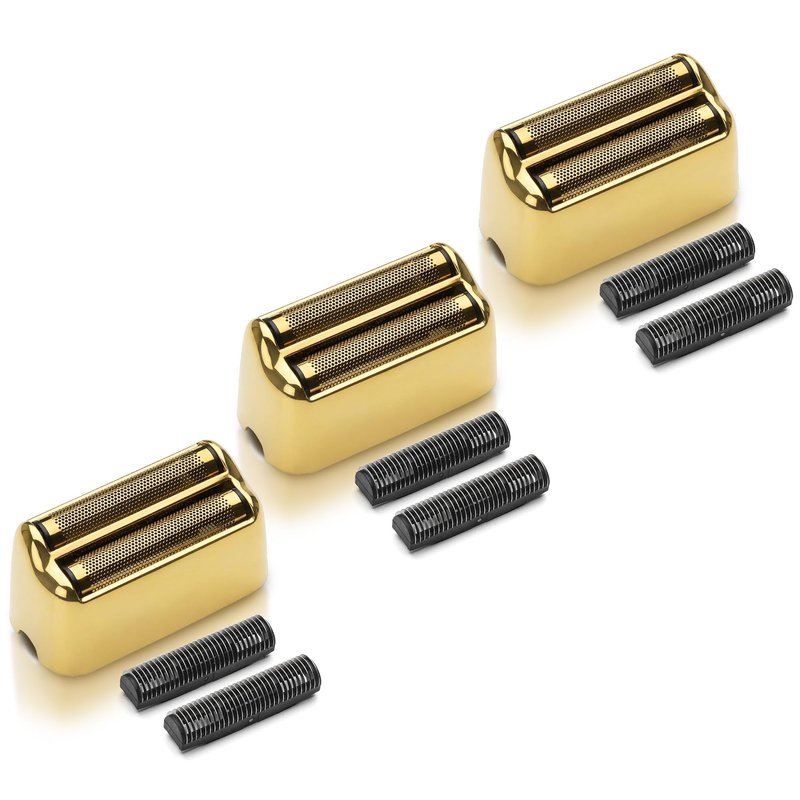 3 Pack Shaver Replacement Foil Compatible with Babyl*ss FXFS2G/FXFS2, Shaver Foil Replacement for Superior Shaving (Gold)