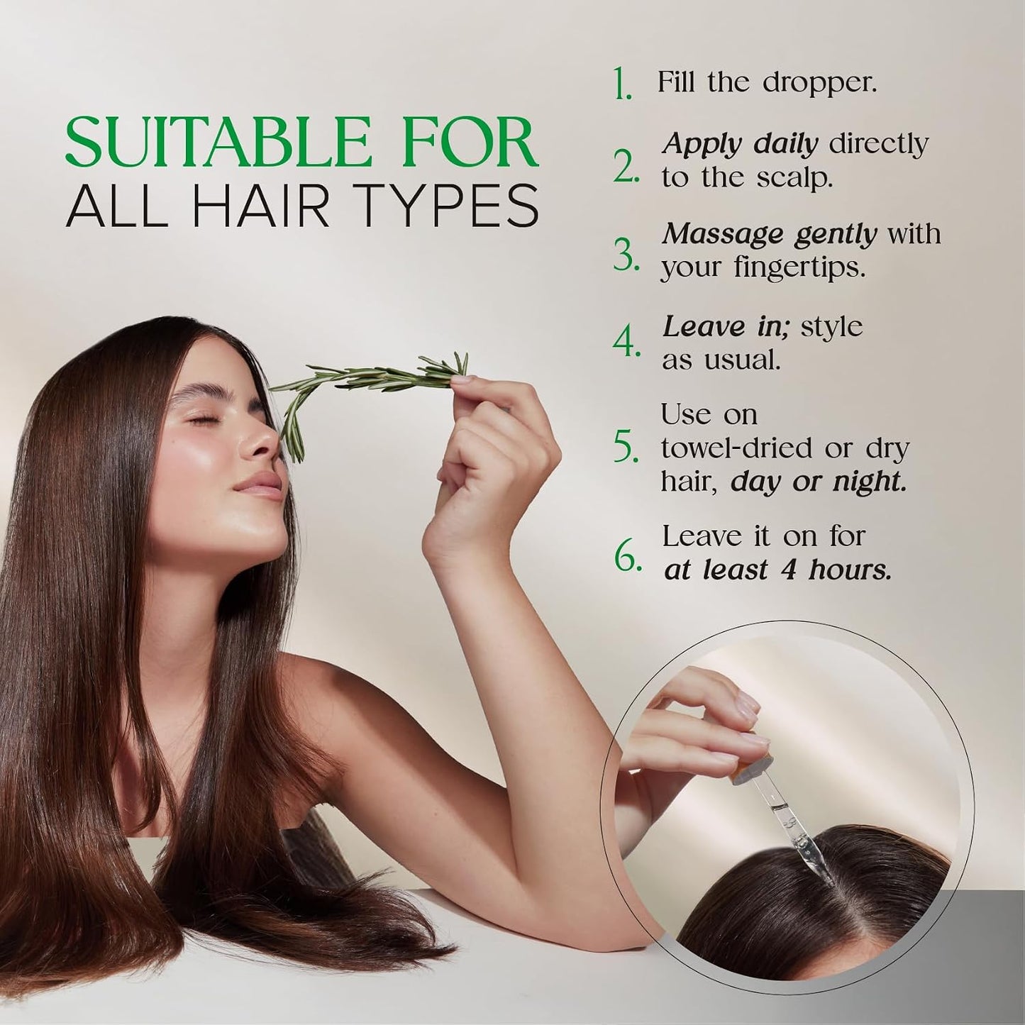 Hair Growth Serum for Women - Non-Greasy Rosemary & Amla Treatment | 3 Pack, 1 Oz Each