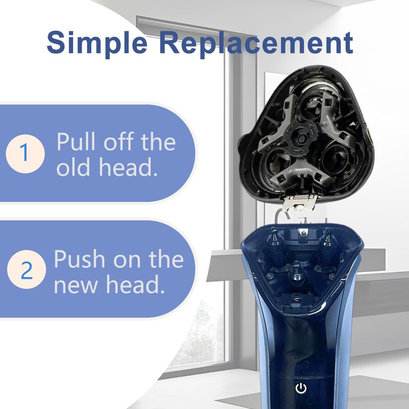 S3000 Replacement Heads Compatible with Phili*s Norelco Shaver Series 3000,Razor Replacement blades for S3000 Series S3206 S4303