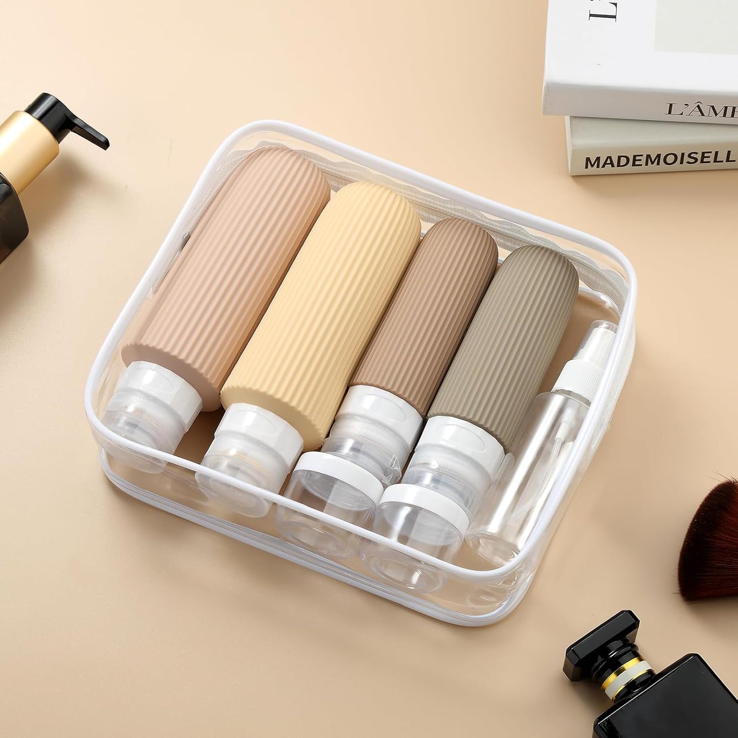Travel Bottles for Toiletries - 16 Pack Silicone Containers | 6oz Leak-Proof Shampoo & Conditioner Set