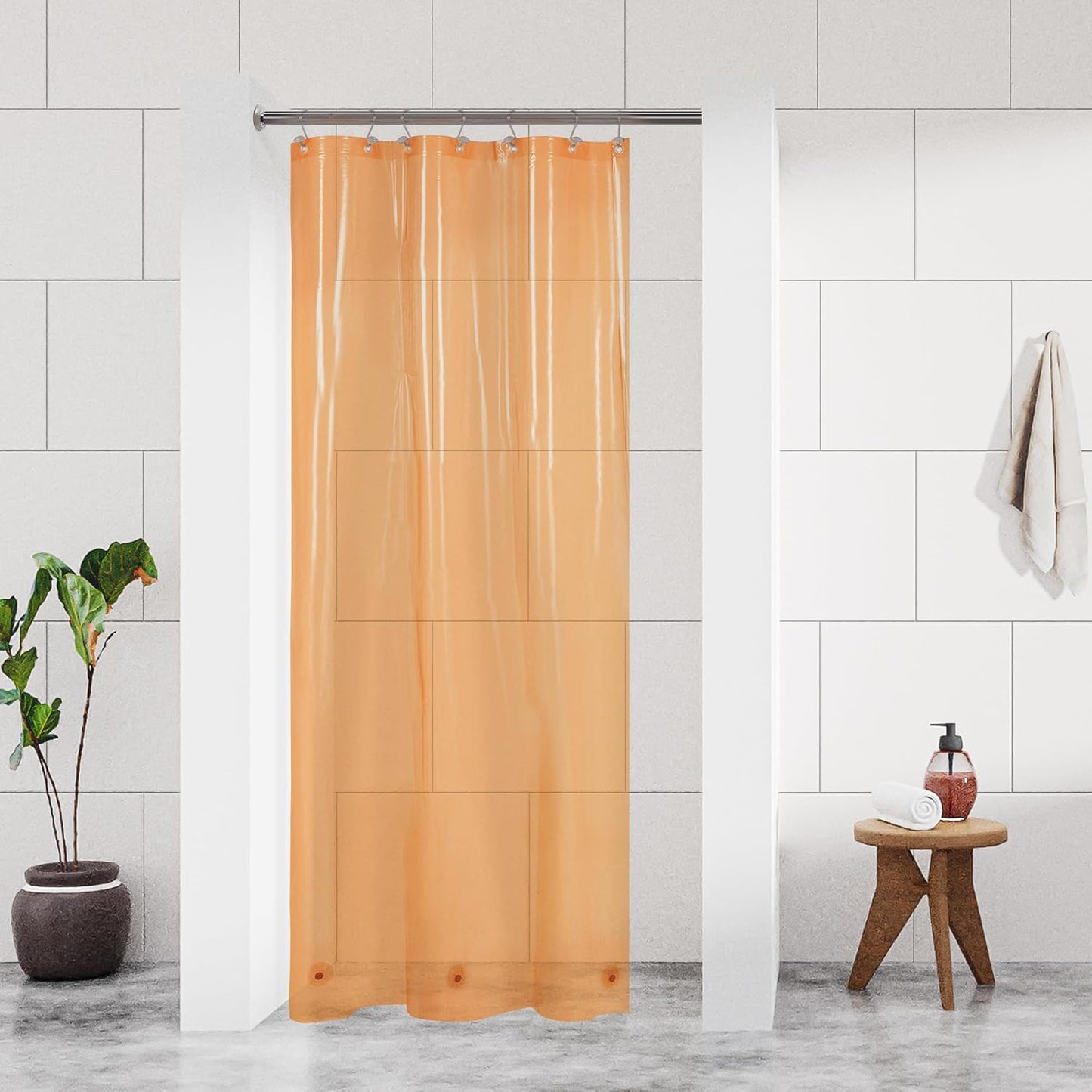 Clear Plastic Shower Liner - Premium Waterproof PEVA Curtain with Rustproof Grommets & 3 Magnets | Standard Size