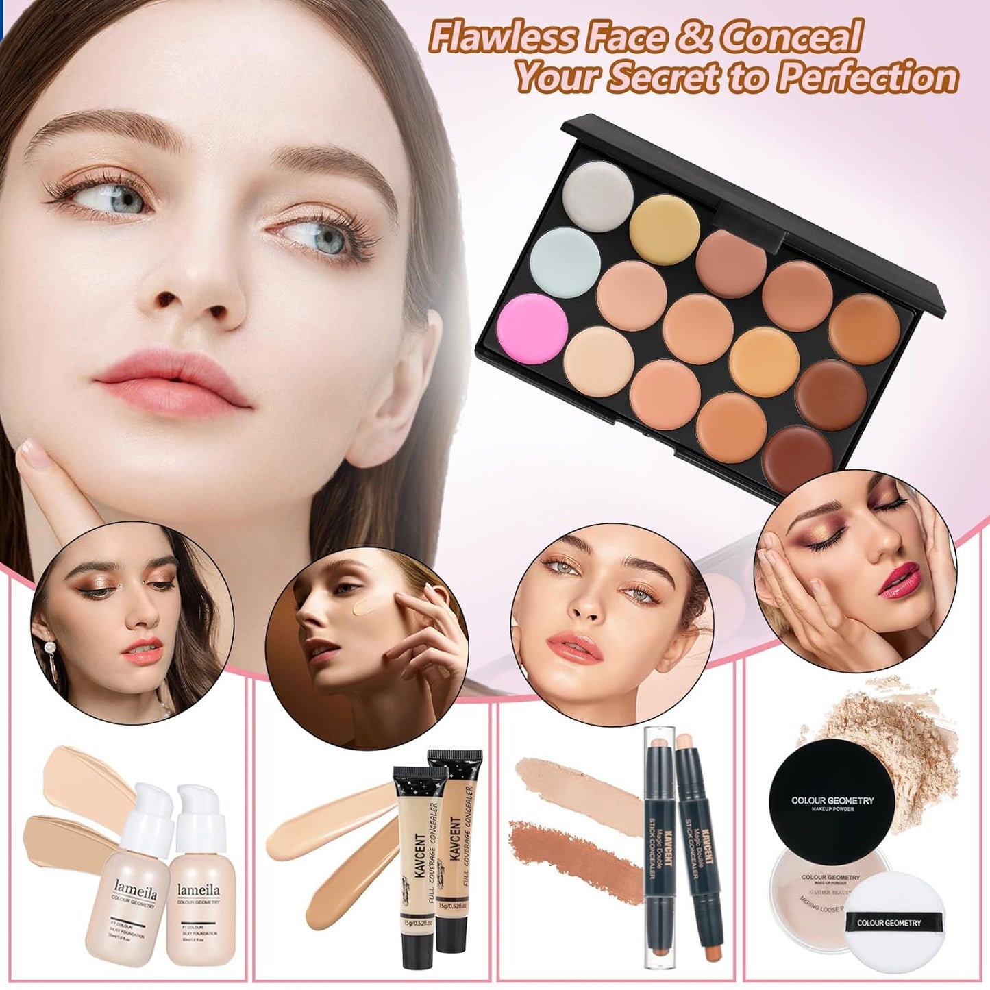 Makeup Set for Teens - Complete Makeup Kit with Eyeshadow Palette | Perfect Gift for Women and Teen Girls
