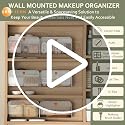 SUNFICON Wall Mounted Cotton Pad & Swab Organizer - Adhesive Bathroom Holder