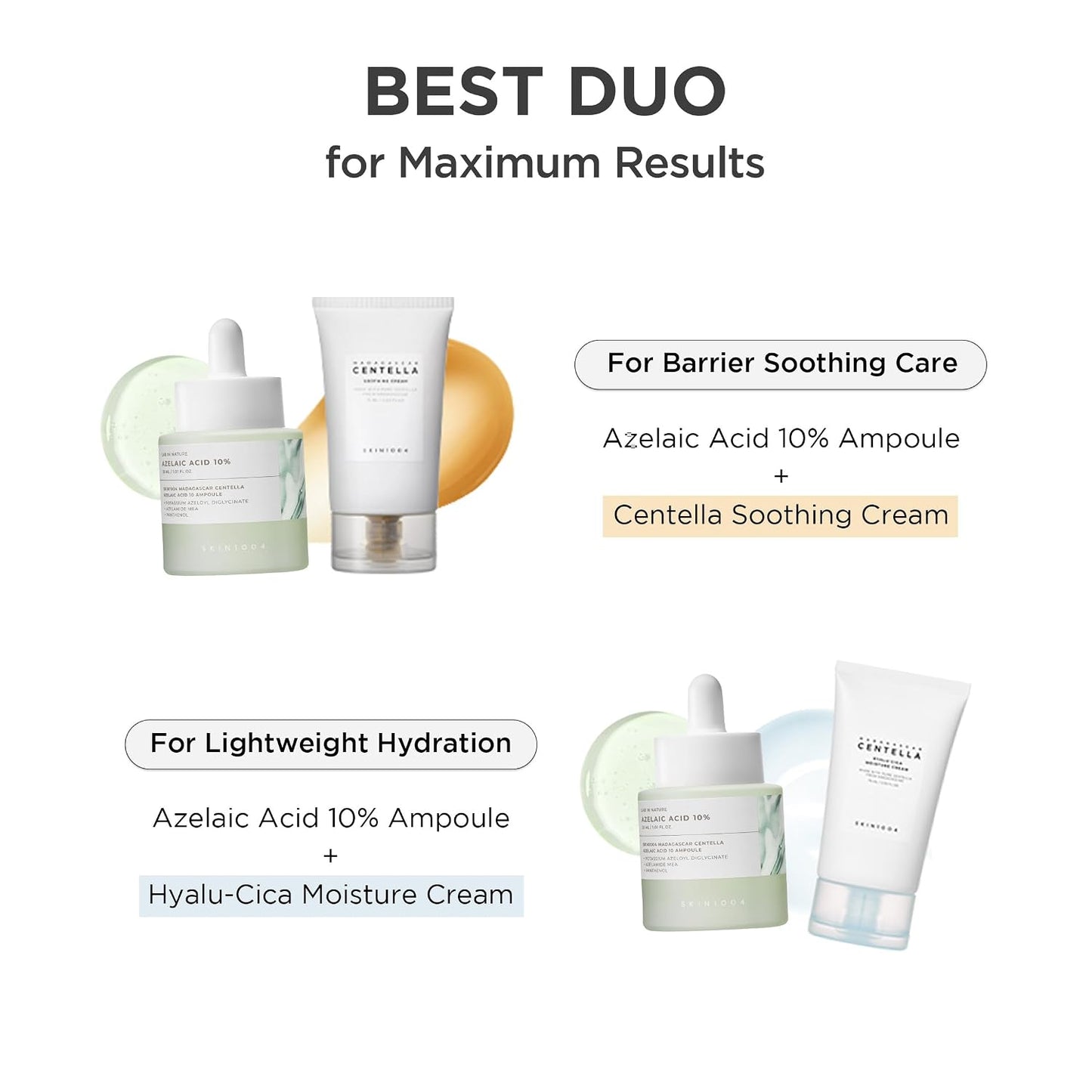 Azelaic Acid 10% Ampoule - Hydrating Face Serum for Blemish-Prone & Oily Skin | Redness Soothing with Centella, 1.01 fl. oz / 30ml