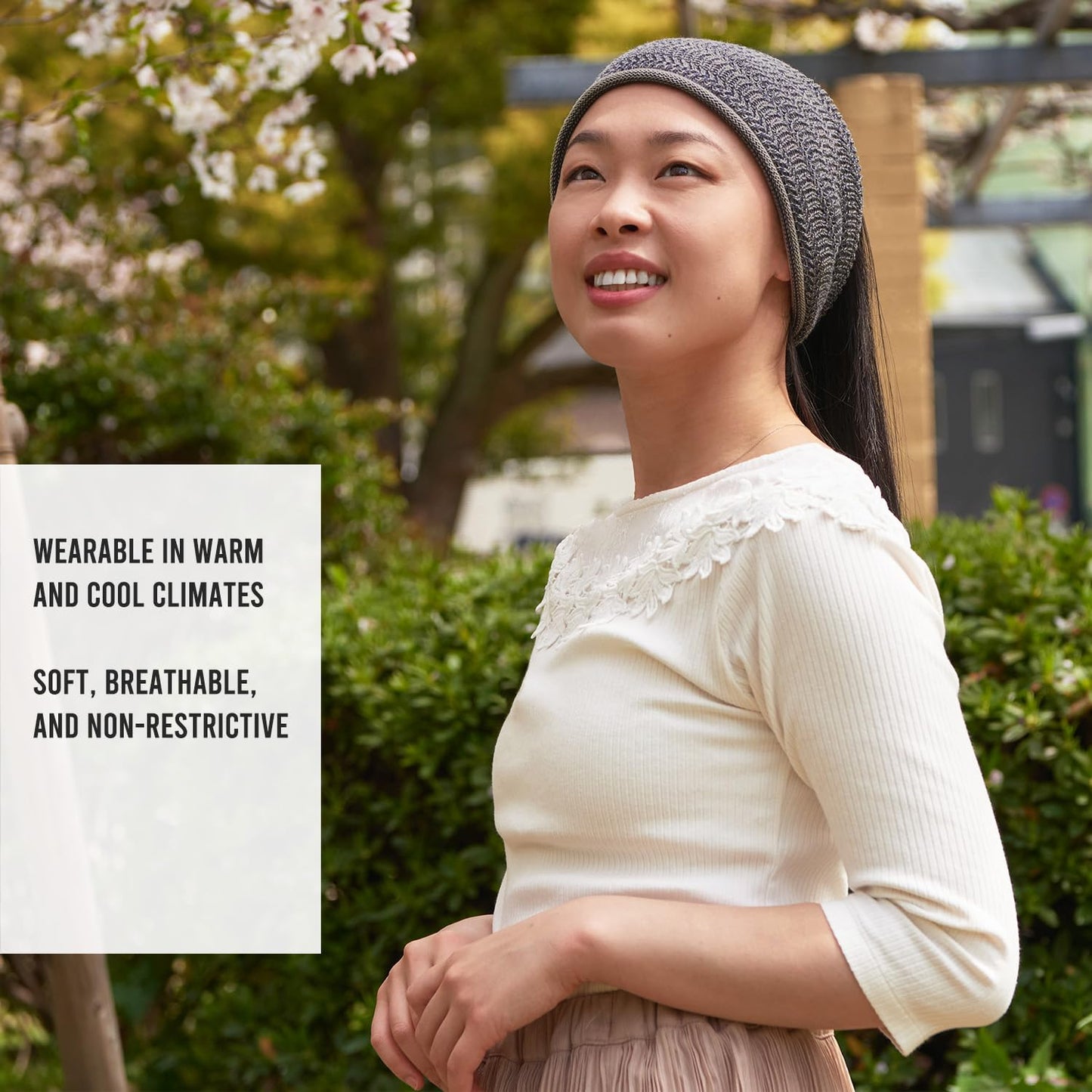 Knit Headband - Boho Bandeau Hair Wrap for Women & Men | Cotton-Blend, Deodorizing, Black