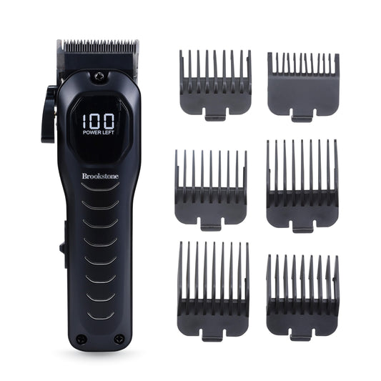 Brookstone - Cordless & Rechargeable Beard and Body Trimmer – Precision Grooming with Multiple Length Comb Attachments, Ergonomic Grip, Complete Grooming Kit