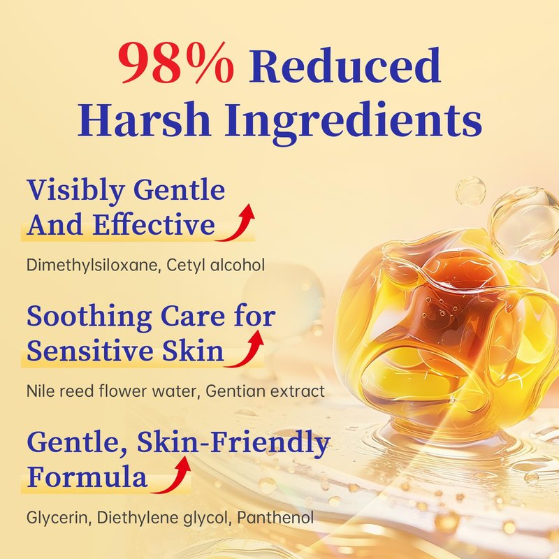 Facial Hair Removal For Women, Painless & Gentle Hair Removal Cream | Chin | Upper Lip | Cheeks for Sensitive Skin (5 Min, 7 Days) - 3.38Fl Oz