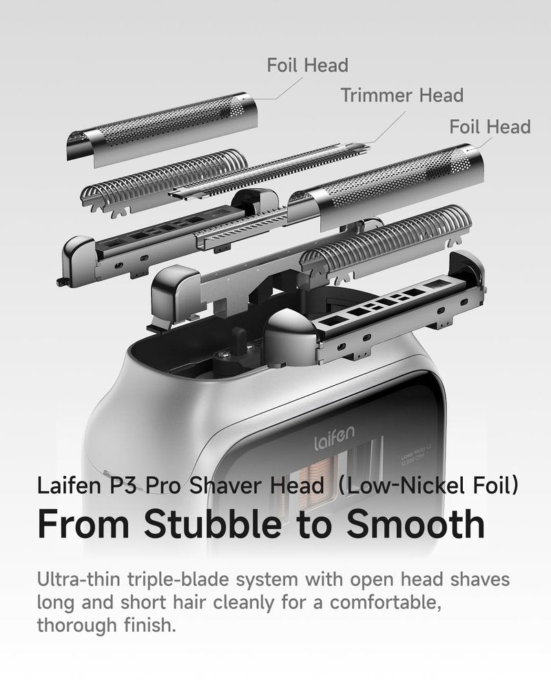 Laifen P3 Pro Electric Shaver Replacement Shaver Head (Aluminum Alloy)
