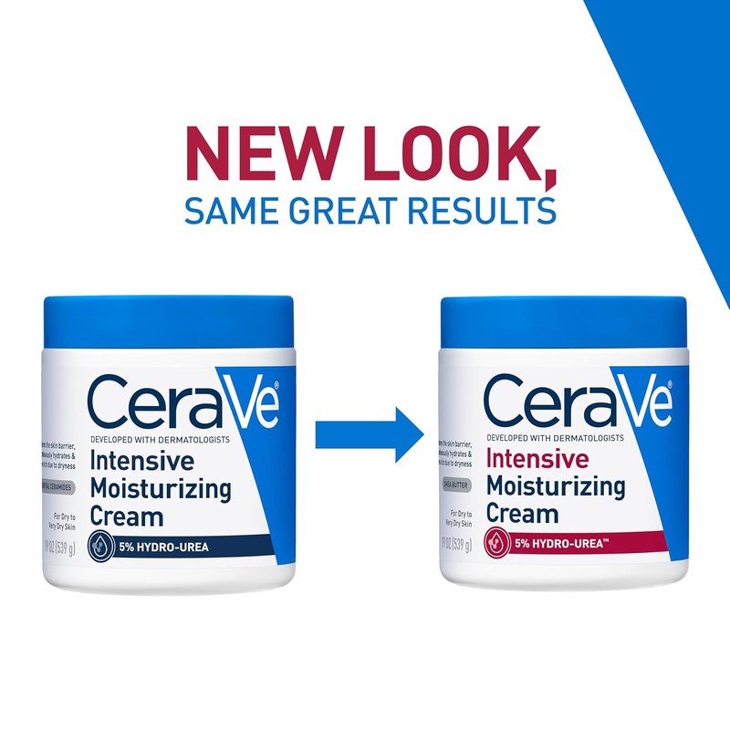 CeraVe Intensive Moisturizing Cream - 72H Hydration & Shea Butter Body Lotion for Extremely Dry Skin, 19oz