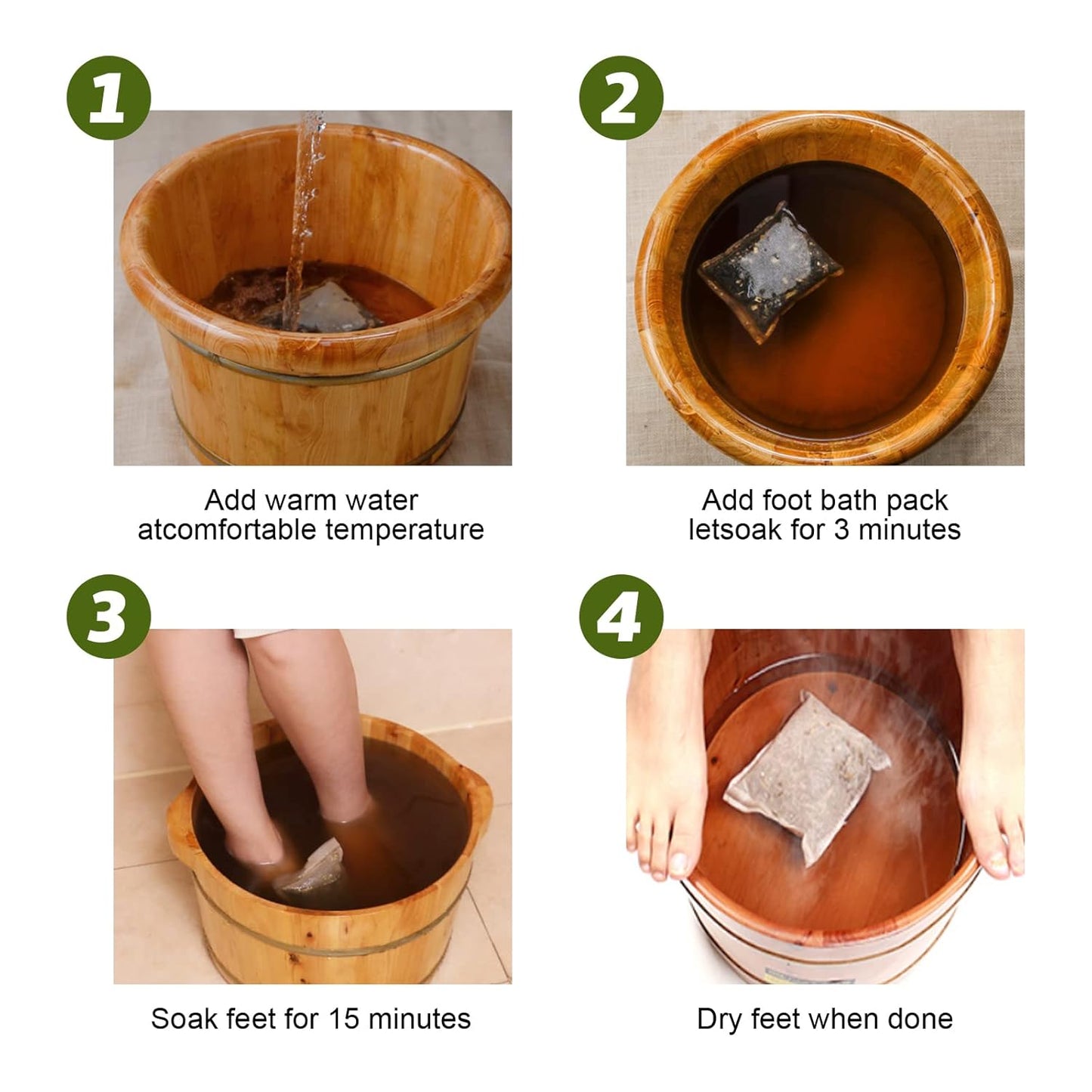 Lymphatic Drainage Ginger Foot Soak - 20PCS Natural Mugwort Herb Bath Bags for Muscle Relaxation & Leg Slimming