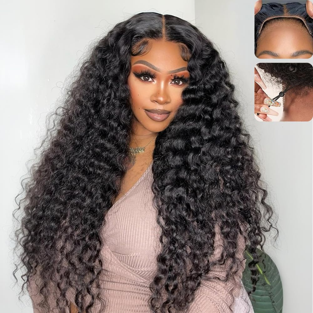 30 Inch Balayage Glueless Human Hair Wig - Pre Plucked HD Lace Front, Ombre Deep Wave, 210 Density | FB/30