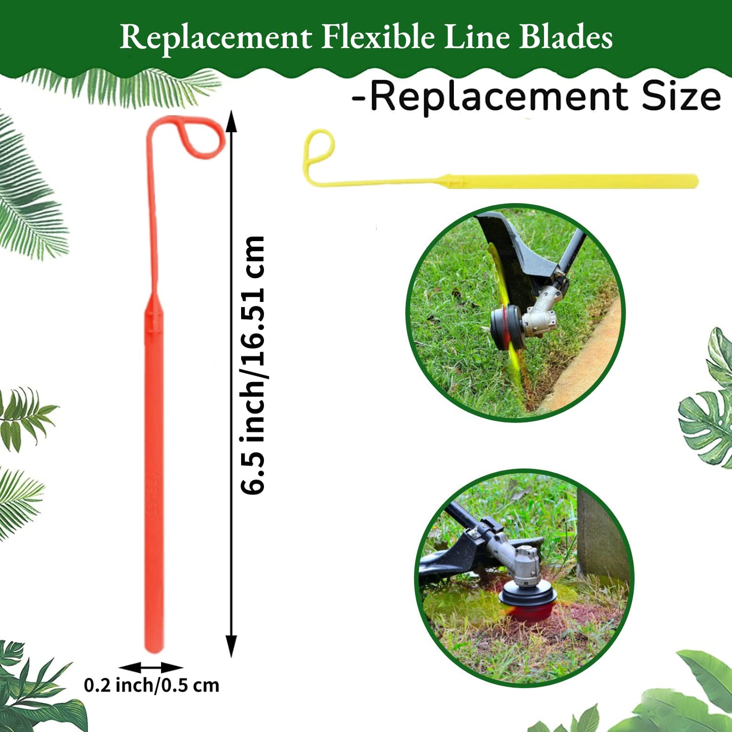 Eyoloty 48-Pack Replacement Flexible Line Blades for Trimmer Edger,Most Universal Weed Eater Blades,Trimmer Head Replacement Blades,Thickened Durability Blades No Need to Twine