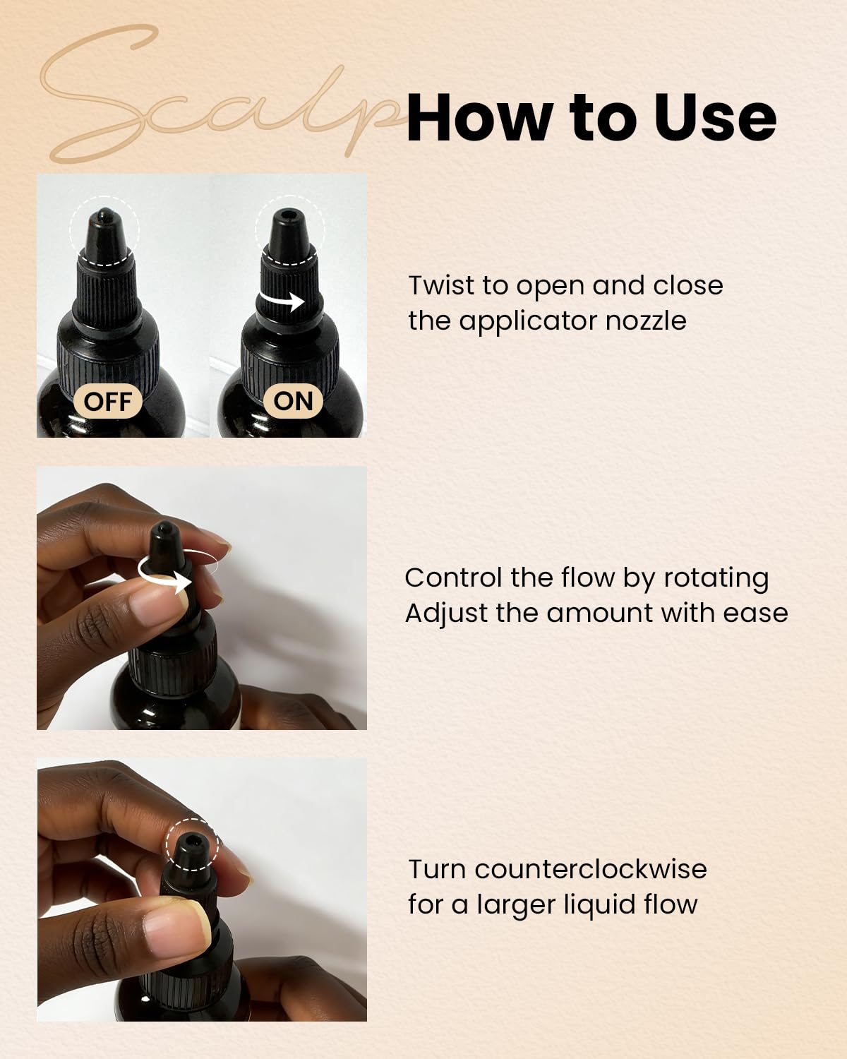 Hair Growth Oil - Scalp Stimulator with Cold Pressed Rosemary Mint & Grapeseed Oil | 2 Fl Oz, All Hair Types