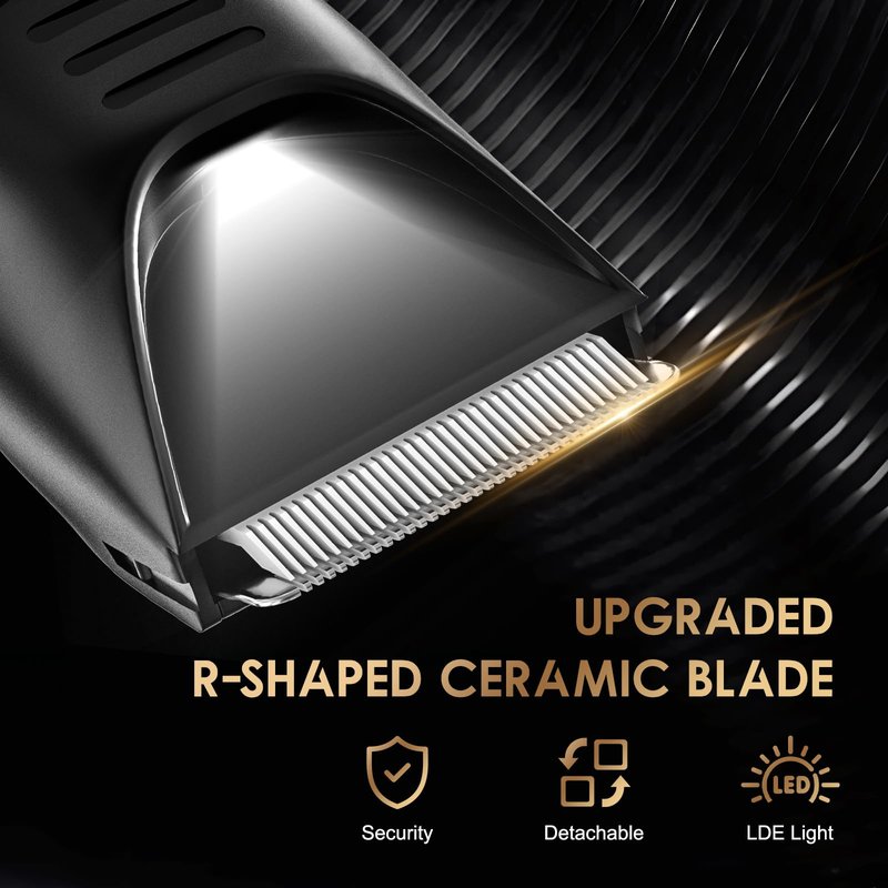 Body Hair Trimmer for Men - Pubic Hair Trimmer for Man - Electric Ball Shaver with LED Light - IPX7 Waterproof Wet/Dry Groomer kit for Groin -USB-C Rechargeable - Men's Pubic, Groin and Body Shave