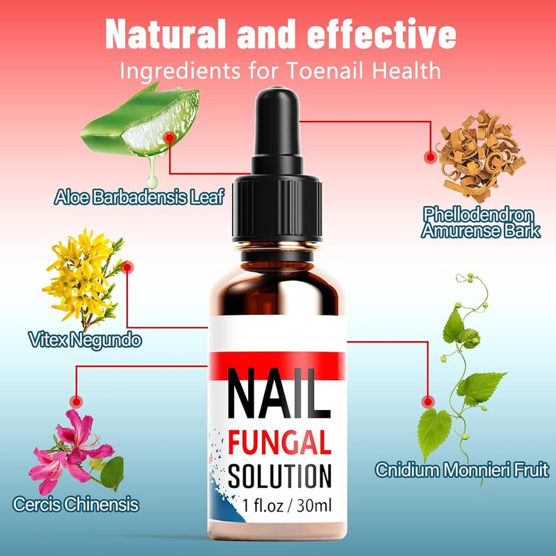 Toenail Fungus Treatment - Extra Strength 25% Undecylenic Acid | Gentle Plant-Based Formula, 1.01 Fl. Oz (Blue)