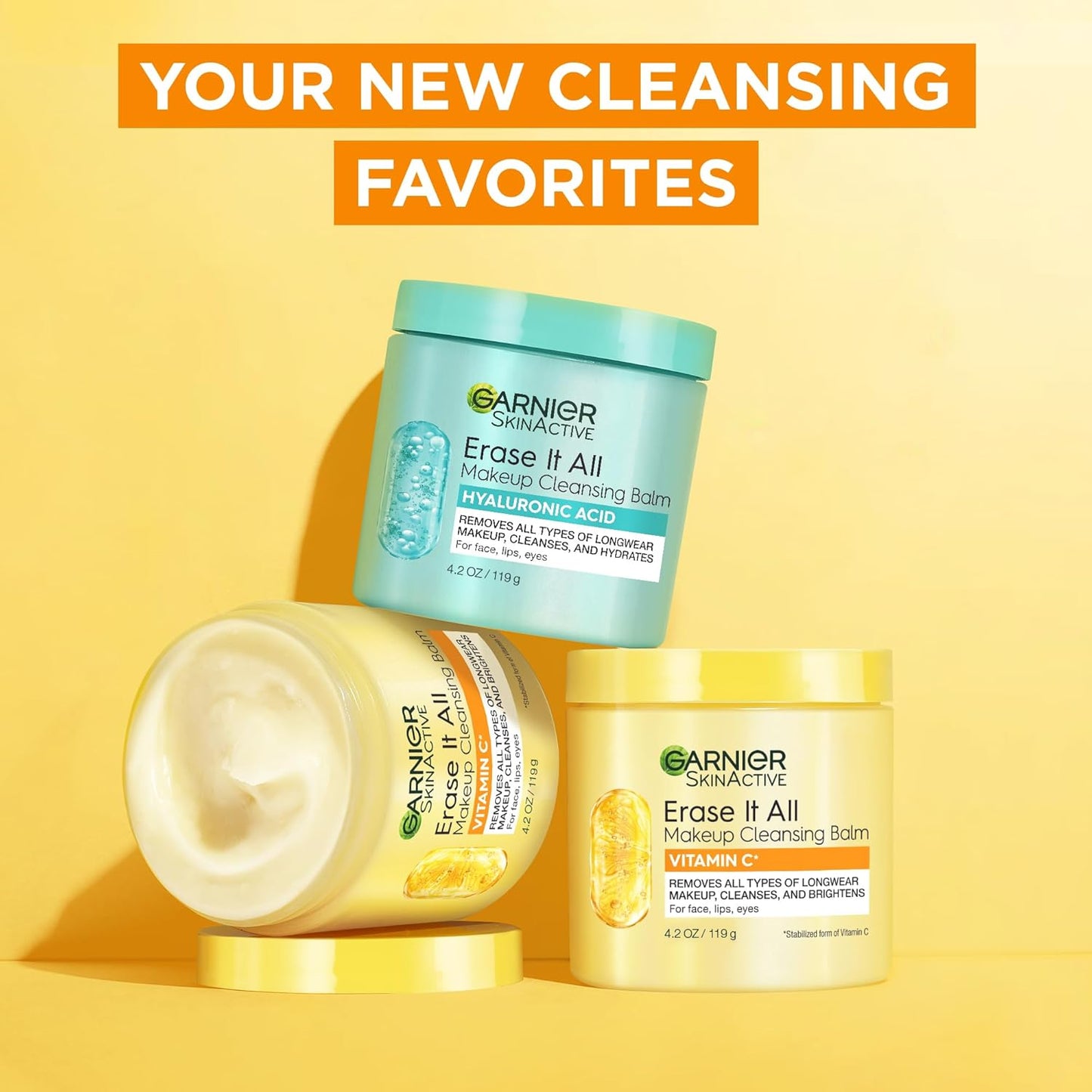 Garnier Makeup Cleansing Balm - Brightening Facial Cleanser with Vitamin C | 4.2 Oz