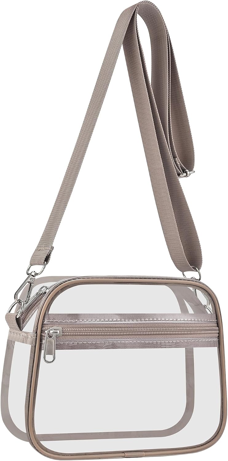Clear Stadium Bag - Transparent Sports Fan Handbag with Adjustable Strap | Perfect for Concerts & Festivals