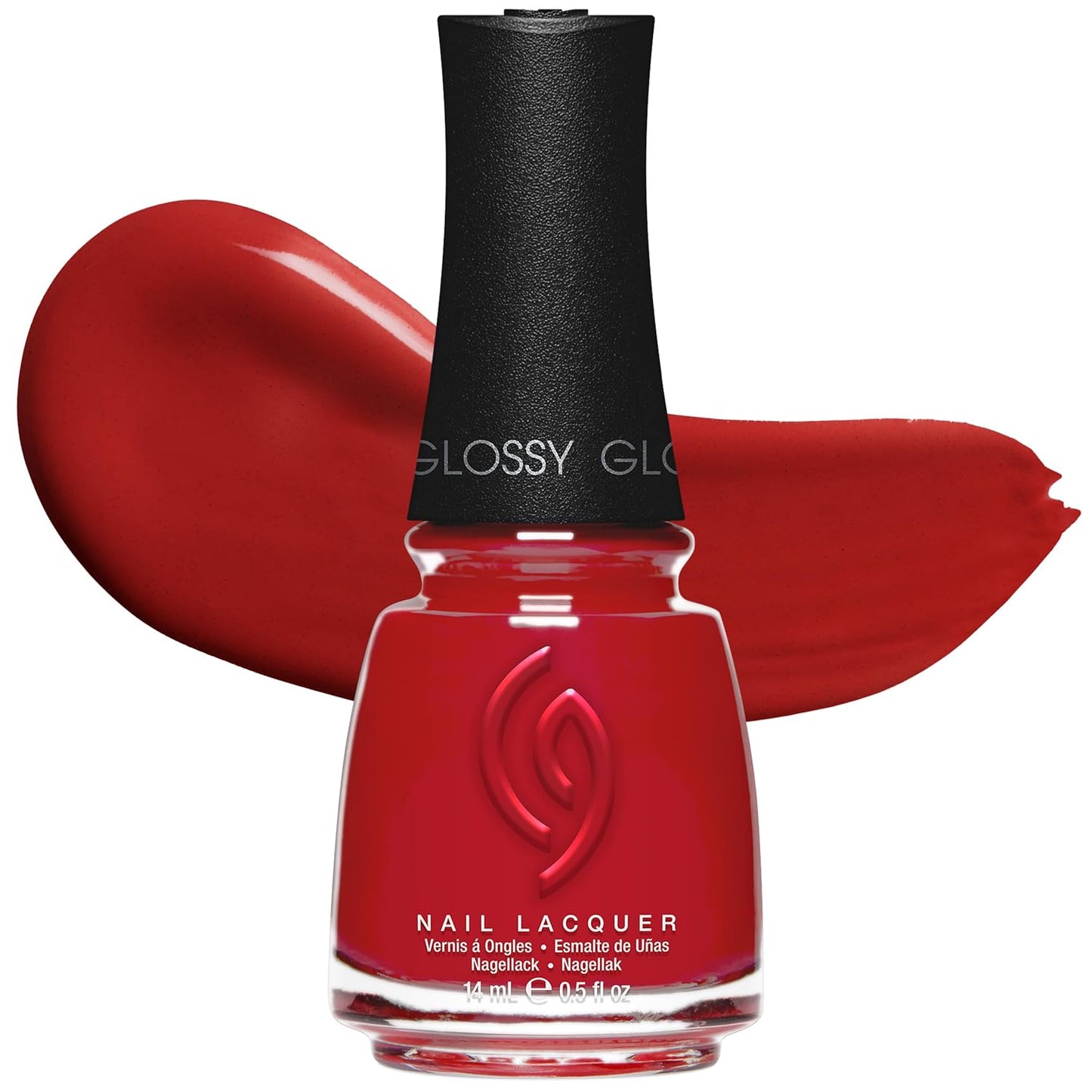 China Glaze Nail Lacquer - Moment in the Sunset Coral Pink Polish | Quick Dry, Chip Resistant, Shimmer Finish, 0.5 fl oz