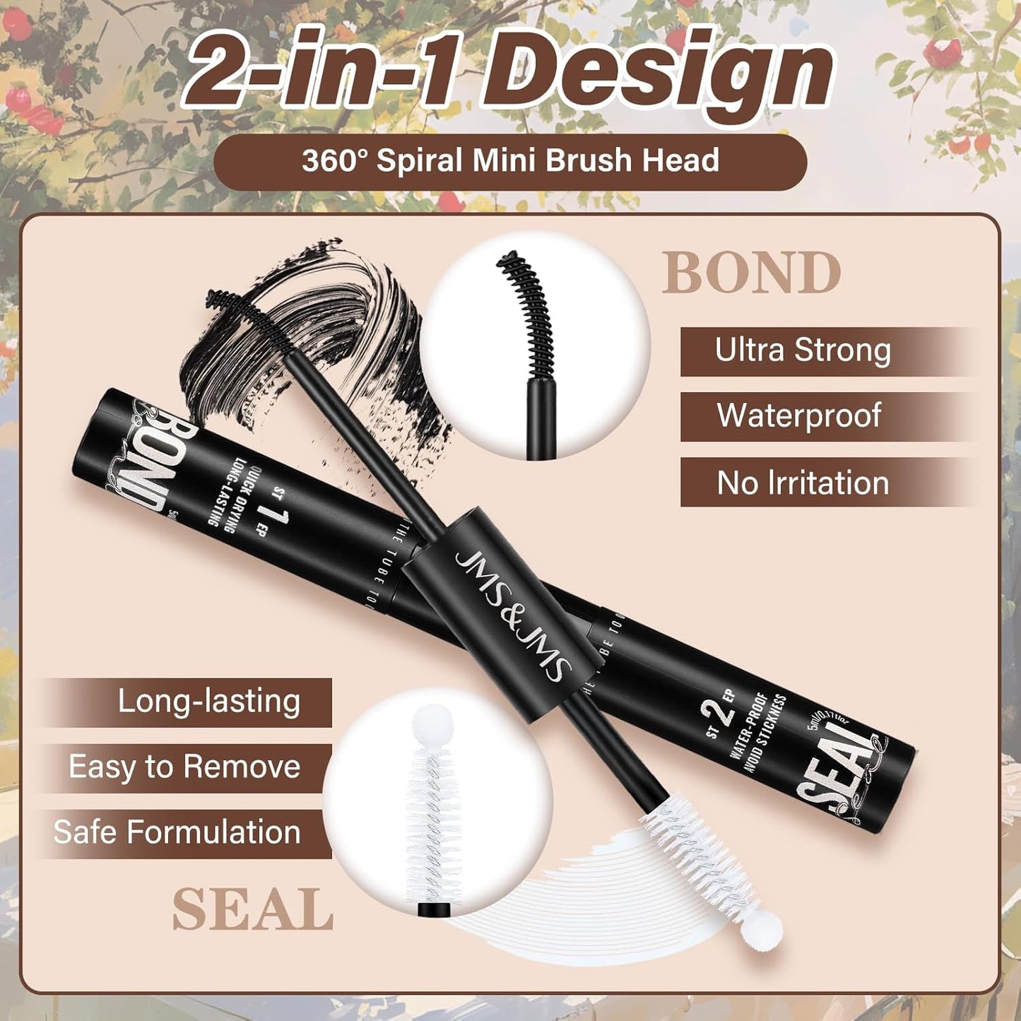 Fairy Lash Clusters Kit - Natural Invisible Band Manga Lashes | Eyelash Applicator & Bond for Beginners (Fairy-8-18mix)
