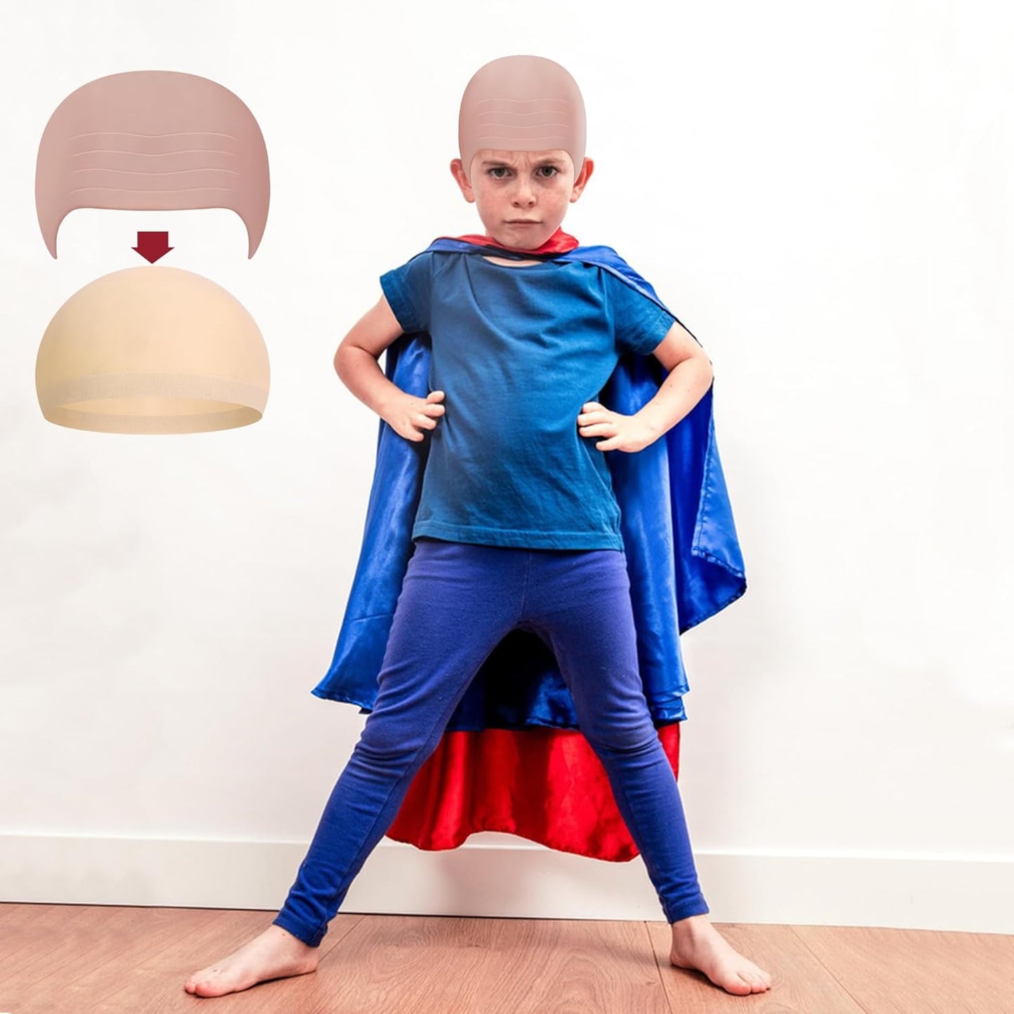 Bald Caps Set for Halloween - 12 PCS Makeup Bald Cap & 8 Wig Caps | Costume Accessories for Men & Women