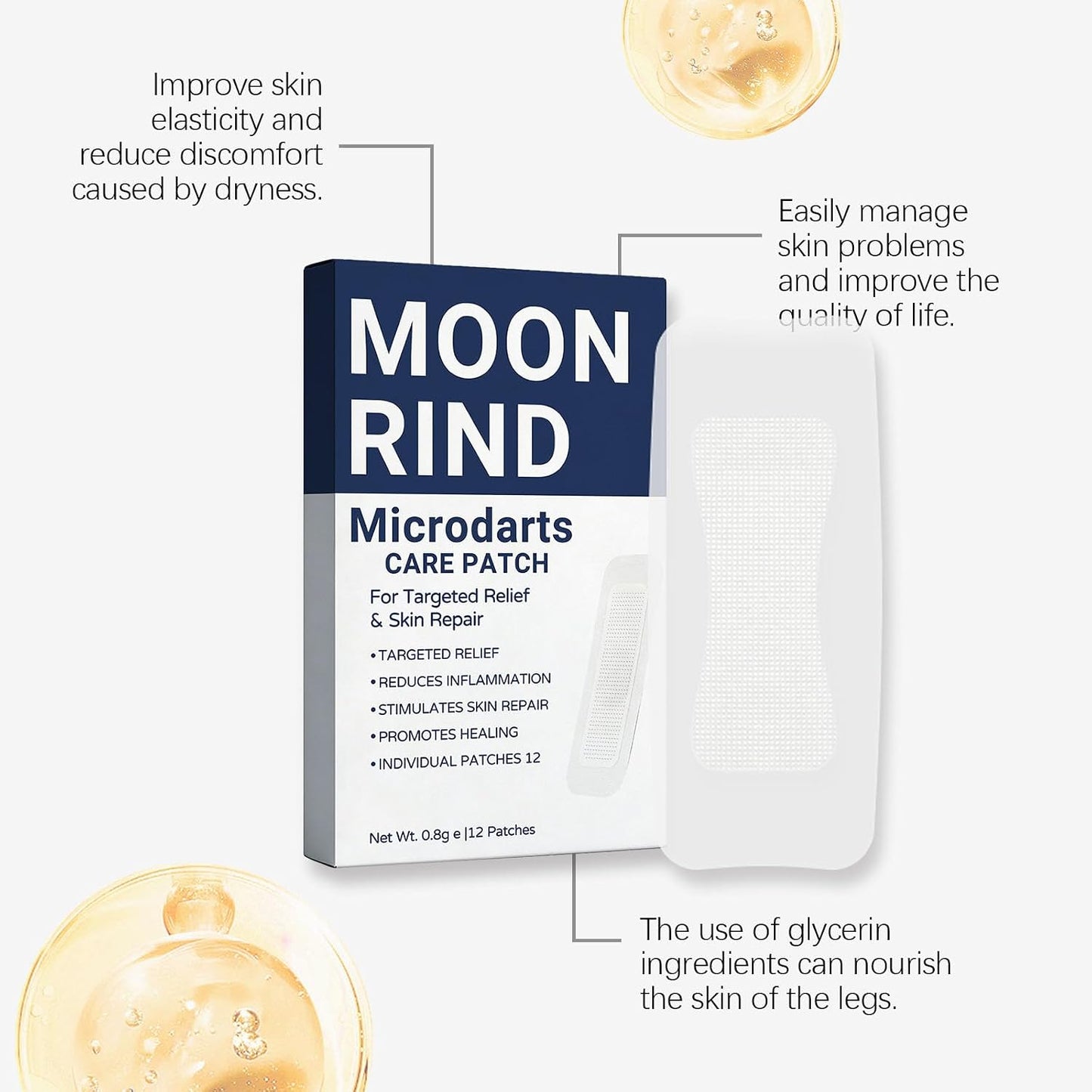 Moon Rind VeinTarget Microdarts Patch - Professional Varicose Veins Treatment for Legs | Natural Ingredients, 3 Boxes