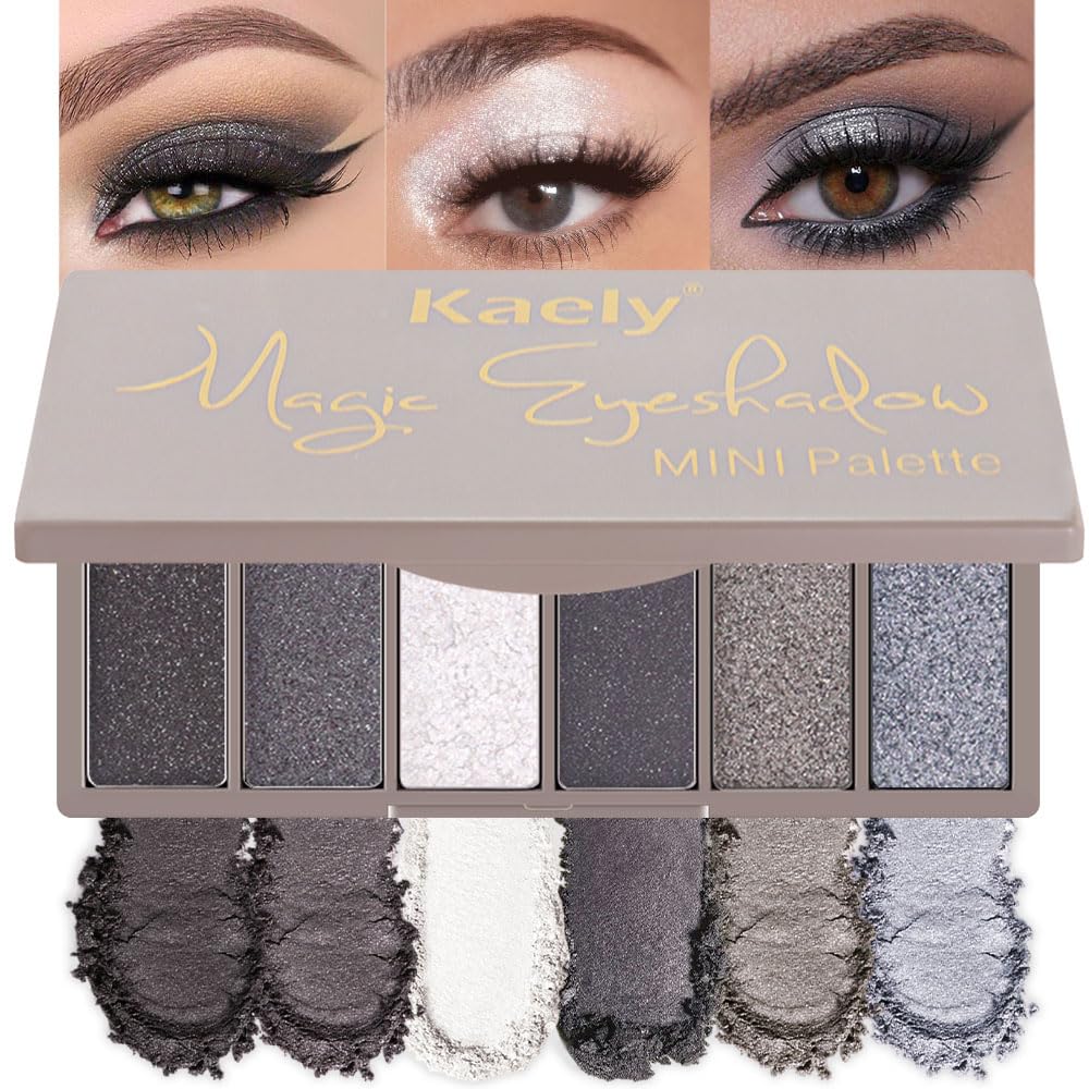 Eye Shadow Palette for Older Women - 6 Colors, High Pigment, Mini Travel Size | Green Eyes, Nude Pink, Rose Gold