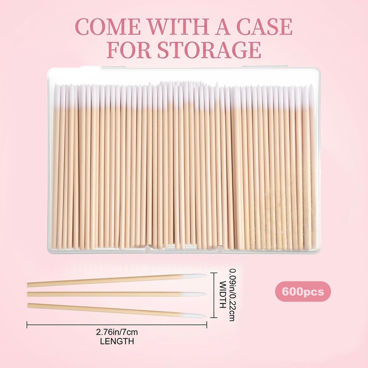 Hadnves 400 Pcs Precision Cleaning Swab Pointed Cotton Swabs Microblading Pointed Swabs with Wooden Sticks for Makeup Cleaning Nail Polish Eyebrow Craft Pet Care Cleaning Electronics