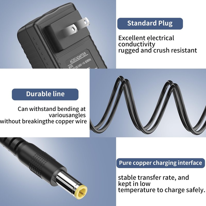 TEVSINPO 24V 1A Replacement Charger Compatible with Legiral Le3 Le6 Le9 Le11 Portable Massage Gun AC DC Adapter