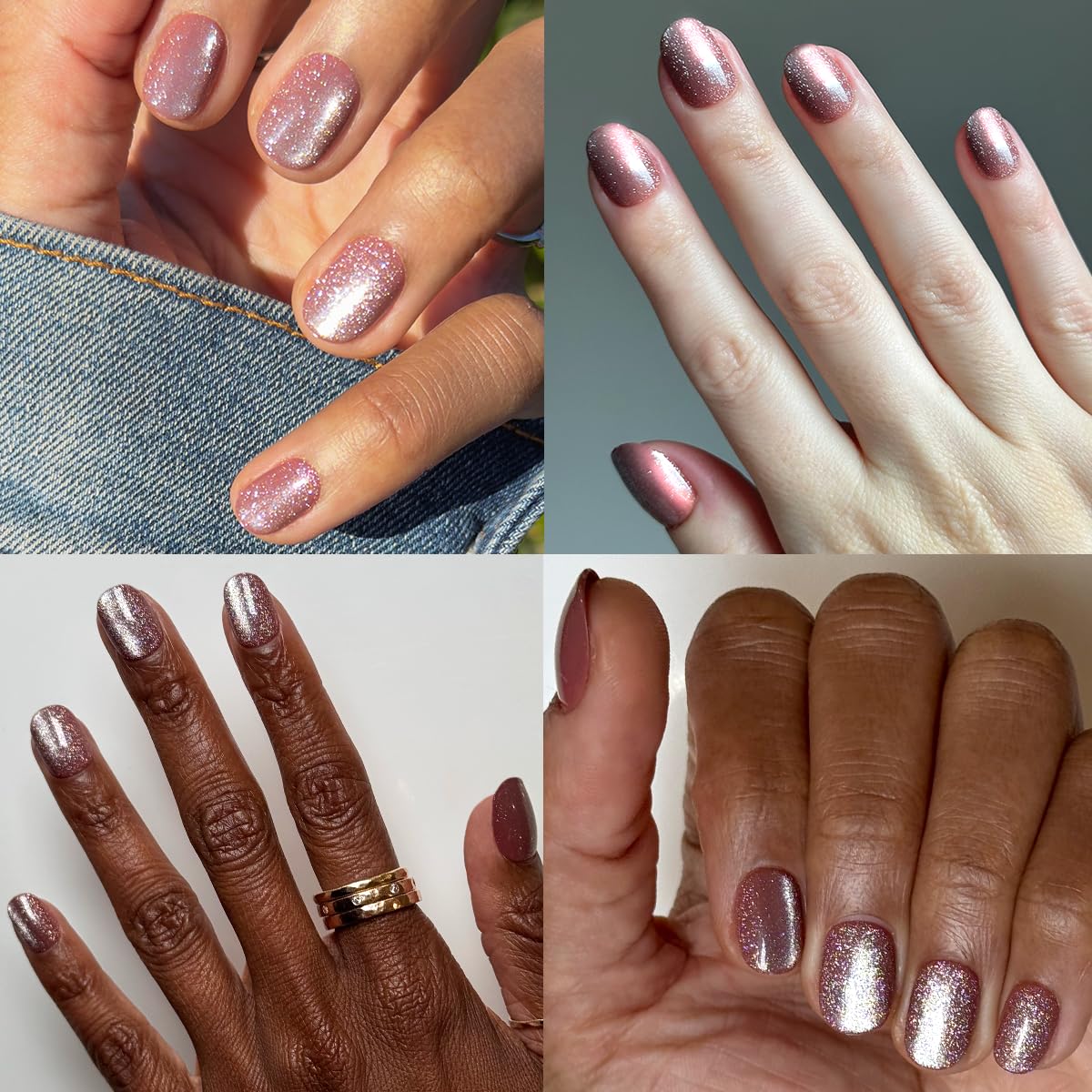 Effects Super Stick Mani Press On Nails - Extra Short Round | 32 Tabs in 16 Sizes | Non-Toxic & Easy On-Off