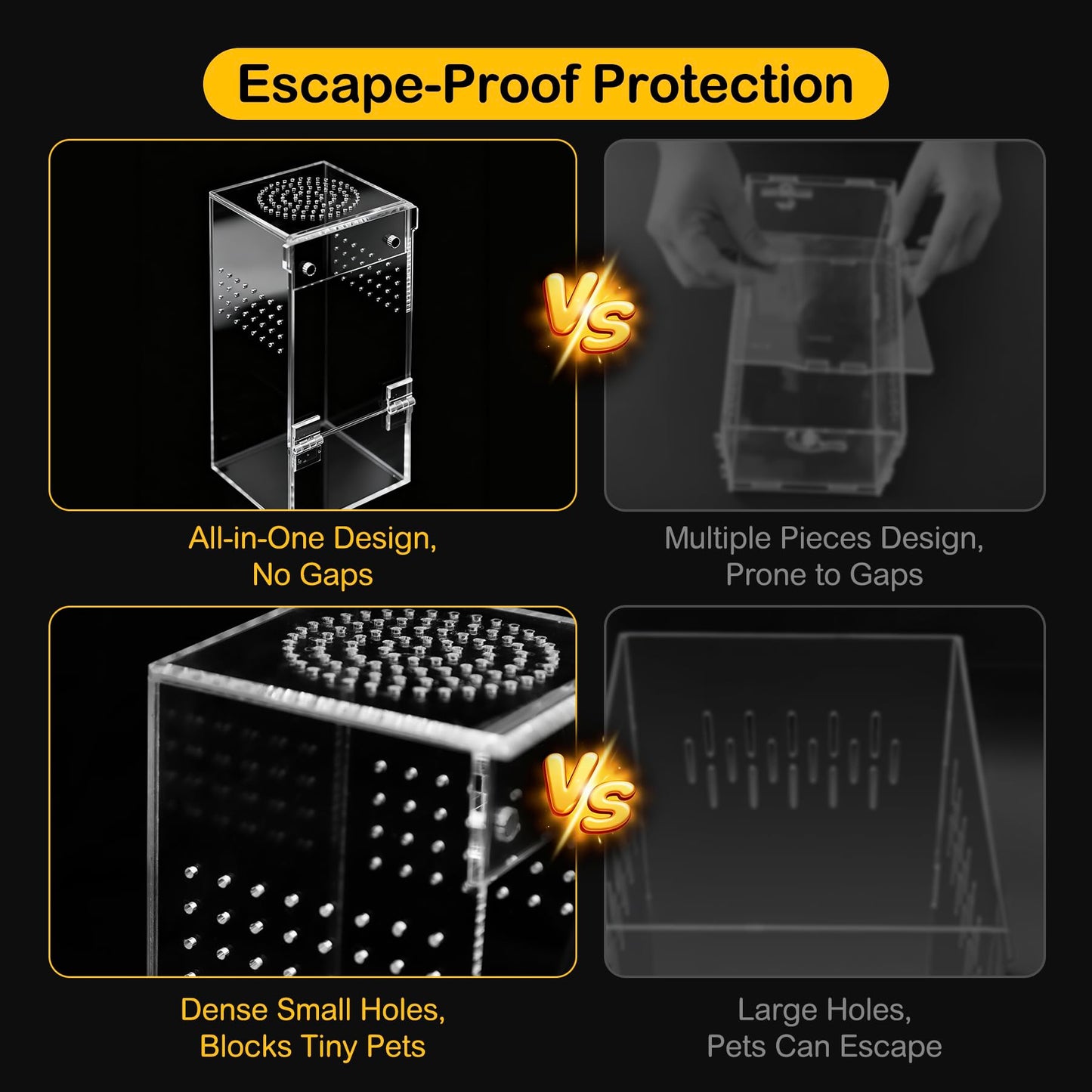 Clioran Jumping Spider Enclosure Starter Kit,Escape Proof Forest Terrarium