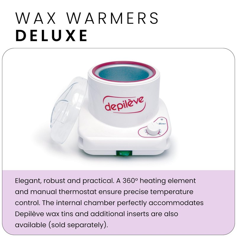 Depileve 340d Deluxe Warmer - Adjustable Heat Settings - Break Resistant Lead - Separate On/Off Switch - for Salon and Home - Holds up to 14 oz. Cans