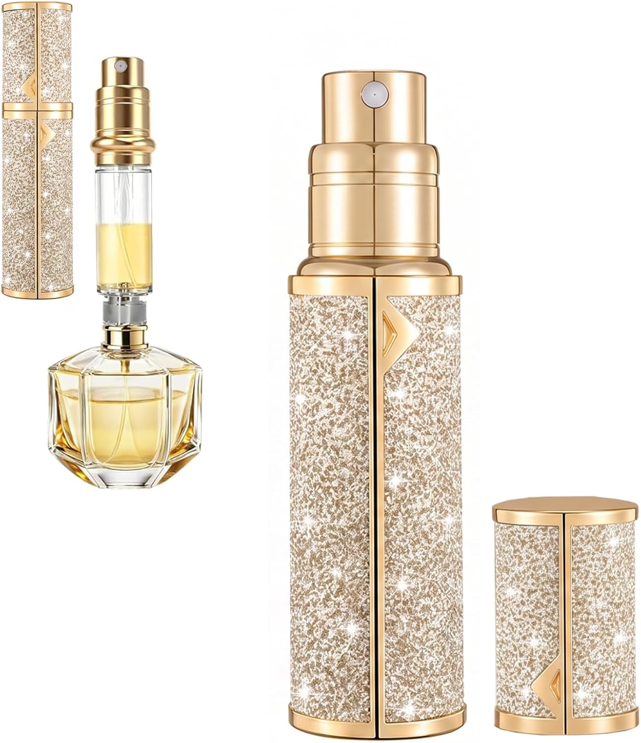 Refillable Travel Perfume Bottle - 5ml Leak-Proof TSA Atomizer | Perfect Valentine's Day Gift