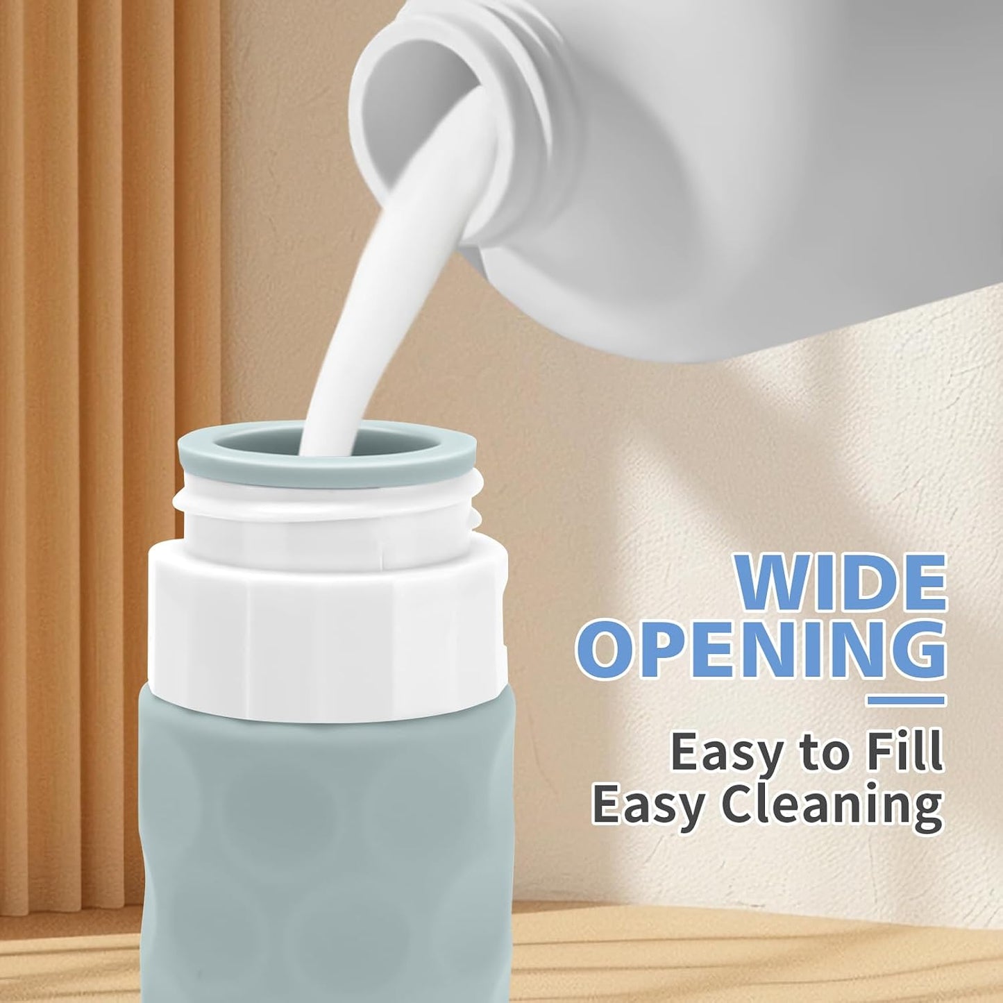 Travel Bottles for Toiletries - 4PCS TSA Approved 3oz Silicone Containers | BPA Free, Leak Proof, Refillable