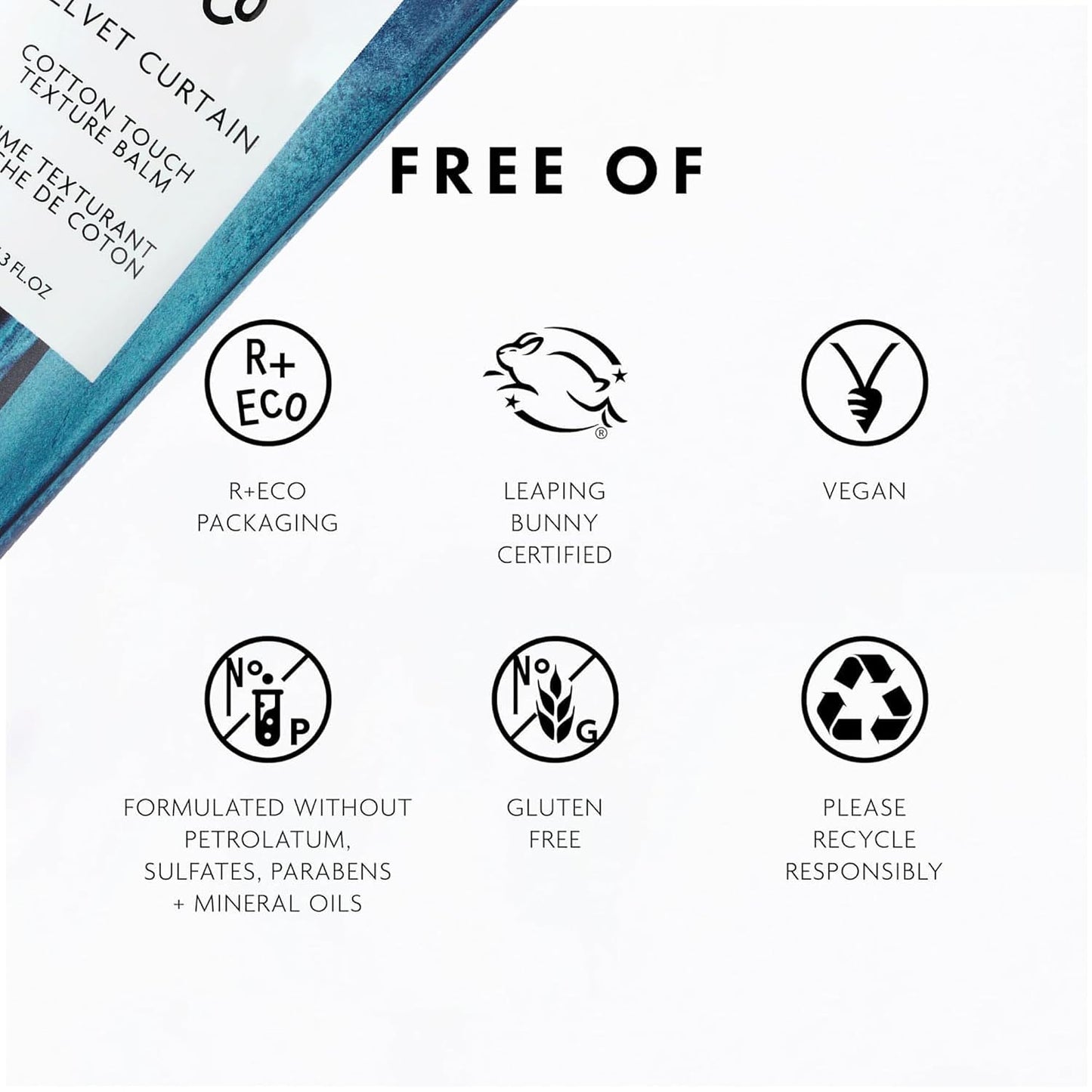 R+Co Velvet Curtain Styling Balm - Lightweight Frizz Control & Texture | Hydrating for All Hair Types - 3oz